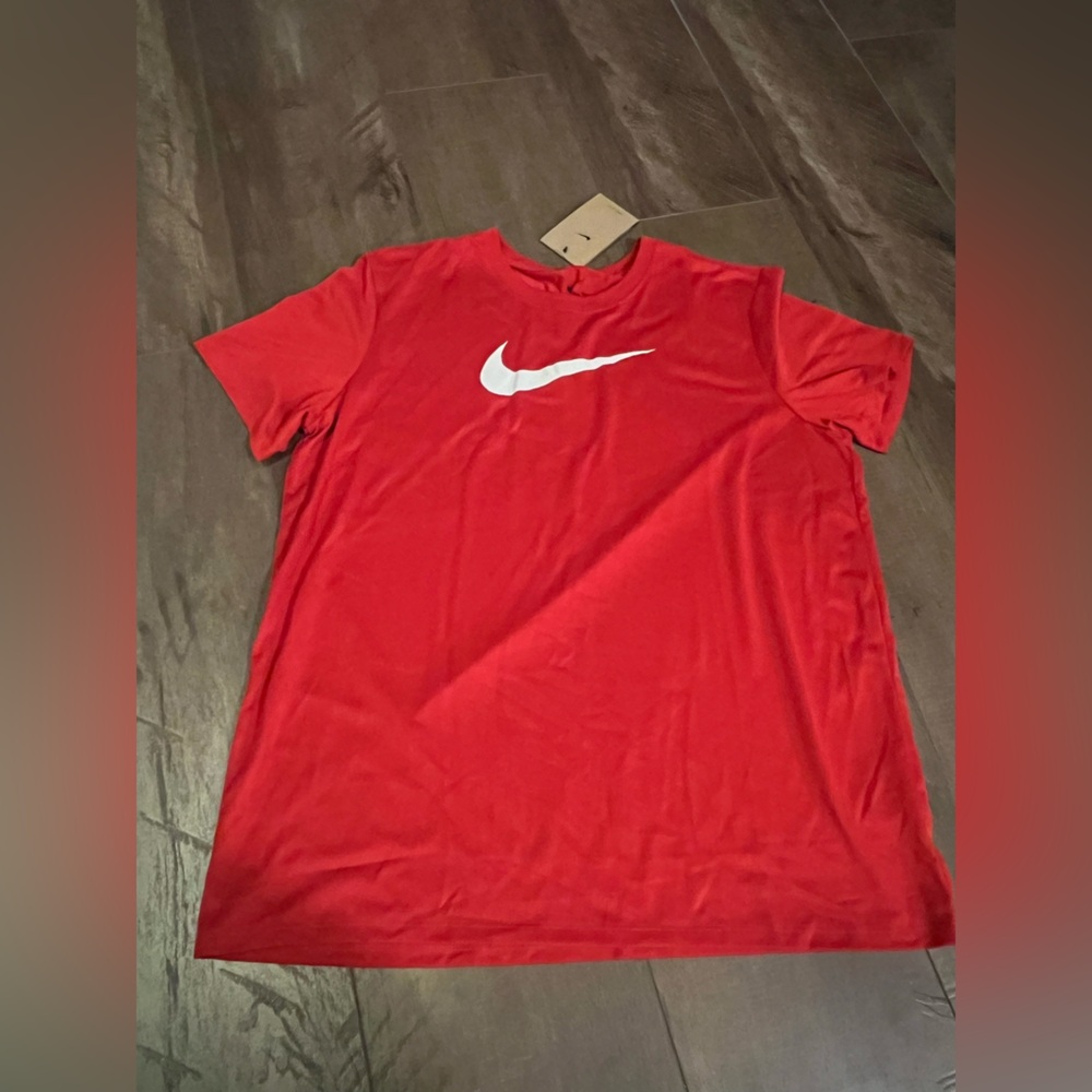 Nike Dri-FIT Red Tee with White Accents
